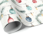 Retro Holiday Lights Spaß Niedlich Moderne Weihnac Geschenkpapier (Rolleneckpunkt)