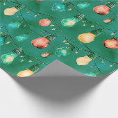 Retro Holiday Lights Spaß Niedlich Moderne Weihnac Geschenkpapier (Ecke)