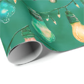 Retro Holiday Lights Spaß Niedlich Moderne Weihnac Geschenkpapier (Rolleneckpunkt)