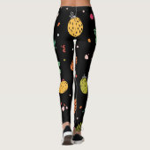 Retro Holiday Martinis mit Holly Berries Leggings (Rückseite)