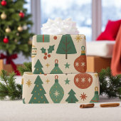 Retro Holiday Mid Centrum Modernes Geschenkpapier