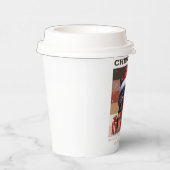 Retro Holiday Mocha Funny Cat Christmas Coffee Pappbecher (Rechts)