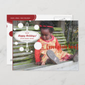 Retro Holiday Ornament - updated Feiertagspostkarte (Vorne/Hinten)