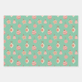 Retro Holiday Ornaments Geschenkpapier Set (Vorderseite)