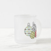 Retro Holiday Ornaments Mattglastasse (VorderseiteRechts)