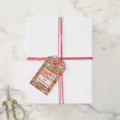 Retro Holiday Packages Geschenkmarke Geschenkanhänger (Mit Garn)