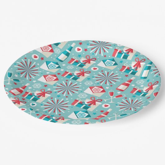 Retro Holiday Paper Teller 9" (Schrägansicht)