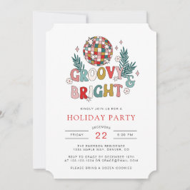 Retro Holiday Party Einladung