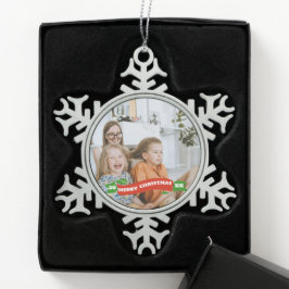 Retro Holiday Personalisiertes Foto Ornament