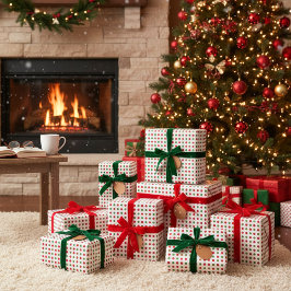 Retro Holiday Polka Dot Mitte des Jahrhunderts mod Geschenkpapier