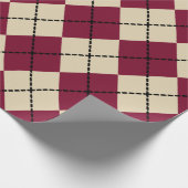 Retro Holiday Raute Wrapping Paper Geschenkpapier (Ecke)