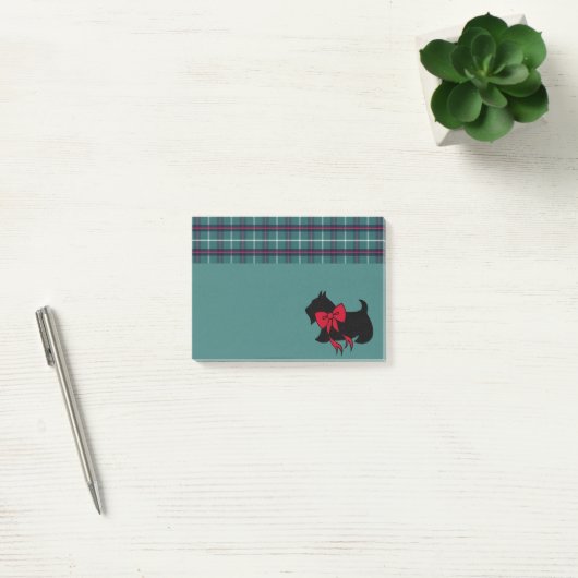 Retro Holiday Scottish Terrier Post IT Notes Post-it Klebezettel (Büro)