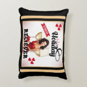 Retro Holiday Stress Reliever Pinup Dekokissen (Rückseite(Vertikal))