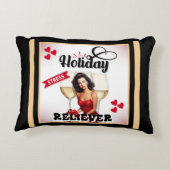 Retro Holiday Stress Reliever Pinup Dekokissen (Rückseite)