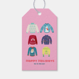 Retro Holiday Ugly Sweater Christmas Party Geschenkanhänger