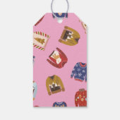 Retro Holiday Ugly Sweater Christmas Party Geschenkanhänger (Rückseite)