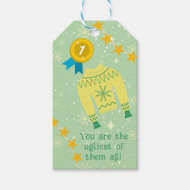 Retro Holiday Ugly Sweater Christmas Party Geschenkanhänger