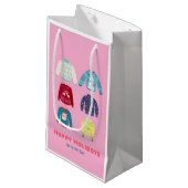 Retro Holiday Ugly Sweater Christmas Party Kleine Geschenktüte (Vorderseite Schrägansicht)