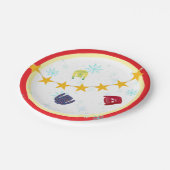 Retro Holiday Ugly Sweater Christmas Party Pappteller (Schrägansicht)