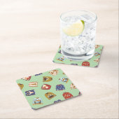 Retro Holiday Ugly Sweater Christmas Party Rechteckiger Pappuntersetzer (Vor Ort)