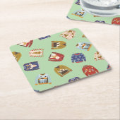 Retro Holiday Ugly Sweater Christmas Party Rechteckiger Pappuntersetzer (angewinkelt)