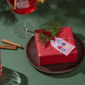 Retro Holiday Ugly Sweater Christmas Party Weinetikett