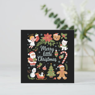 Retro Holiday Vintag Merry Little Christmas Feiertagskarte