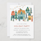 Retro Holiday Weihnachten Party Einladung (Vorderseite)