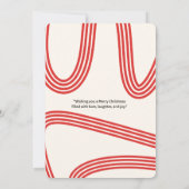 Retro Holiday Weihnachtsfreunde Familienkarte Einladung (Rückseite)