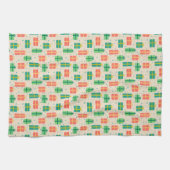 Retro Holiday Weihnachtsgeschenke Geschirrtuch (Horizontal)