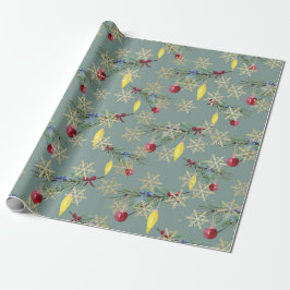 Retro Holiday Weihnachtswrapping Paper Geschenkpapier