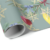 Retro Holiday Weihnachtswrapping Paper Geschenkpapier (Rolleneckpunkt)