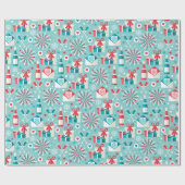 Retro Holiday Wrapping Paper Geschenkpapier (Flach)