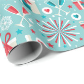 Retro Holiday Wrapping Paper Geschenkpapier (Rolleneckpunkt)