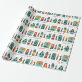 Retro Holiday Wrapping Paper Geschenkpapier (Ungerollt)