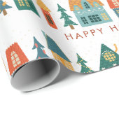 Retro Holiday Wrapping Paper Geschenkpapier (Rolleneckpunkt)