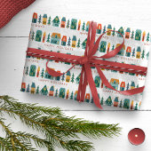 Retro Holiday Wrapping Paper Geschenkpapier
