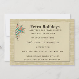 Retro Holidays [7x5 Einladung] Einladung
