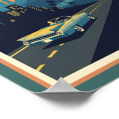 Retro Hollywood California Travel Poster (Ecke)