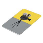 Retro Hollywood Camera Colorblock Magnet (Linke Seite)