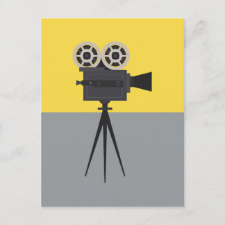 Retro Hollywood Camera Colorblock Postkarte