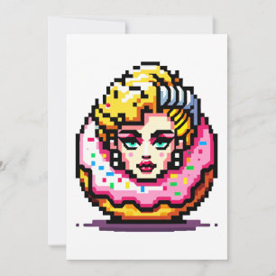 Retro Hollywood Icon - Pixel Art Pop Culture Feiertagskarte