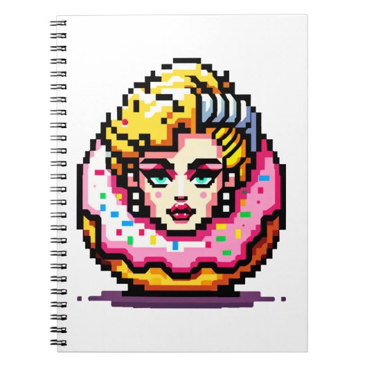 Retro Hollywood Icon - Pixel Art Pop Culture Notizblock (Vorderseite)