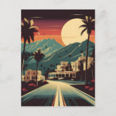 Retro Hollywood Illustration Postkarte (Vorderseite)