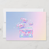 Retro holo disco Geburtstag Einladung (Rückseite)