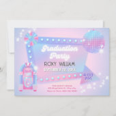 Retro holo Disco Party Einladung (Vorderseite)