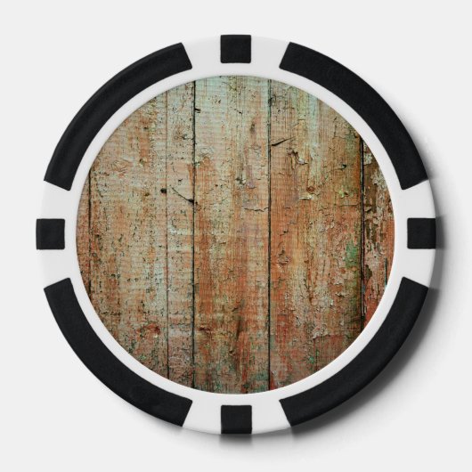 Retro Holz Holz Textur Muster Pokerchips (Vorderseite)
