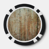 Retro Holz Holz Textur Muster Pokerchips (Rückseite)