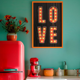 Retro-Holz-Romantische-Liebeszitat-Kunst-Dekoratio Poster