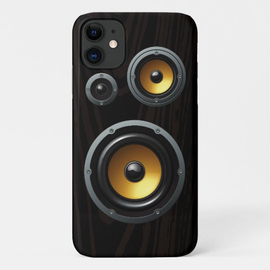 Retro Holzkörner Lautsprecher Trio Case-Mate iPhone Hülle (Rückseite)